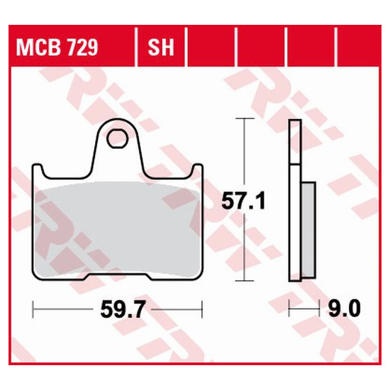TRW LUCAS brake pads KH254 ORGANIC SUZUKI GSXR 600 04-05, GSF 650 05-06, GSXR 750 04-05, GSX 1400 01-07, rear