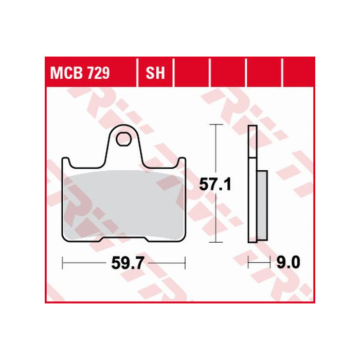 TRW LUCAS brake pads KH254 ORGANIC SUZUKI GSXR 600 04-05, GSF 650 05-06, GSXR 750 04-05, GSX 1400 01-07, rear