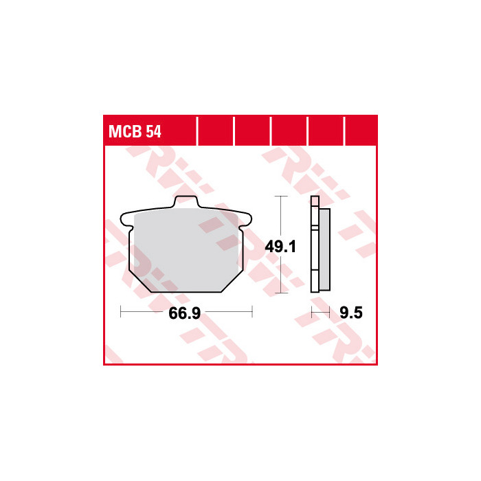 TRW LUCAS brake pads KH31 ORGANIC HONDA CX 500 79-84, CB 750 77-81, CB 900 79-81, CBX 1000 '79, GL 1000 / 1100 78-81, pr