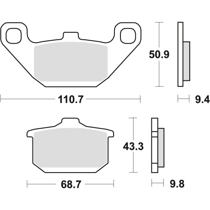 TRW LUCAS brake pads KH85 ORGANIC KAWASAKI EN 500 90-03, GPZ 600 85-90, VN 750 86-95, GTR 1000 86-93, ZR 1100 96-97, VN