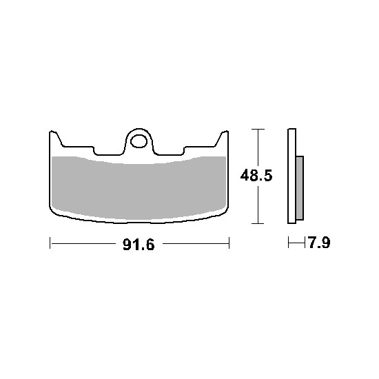SBS brake pads KH345 STREET CERAMIC color black fits: BUELL XB9R / XB9S / XB12R / XB12S front