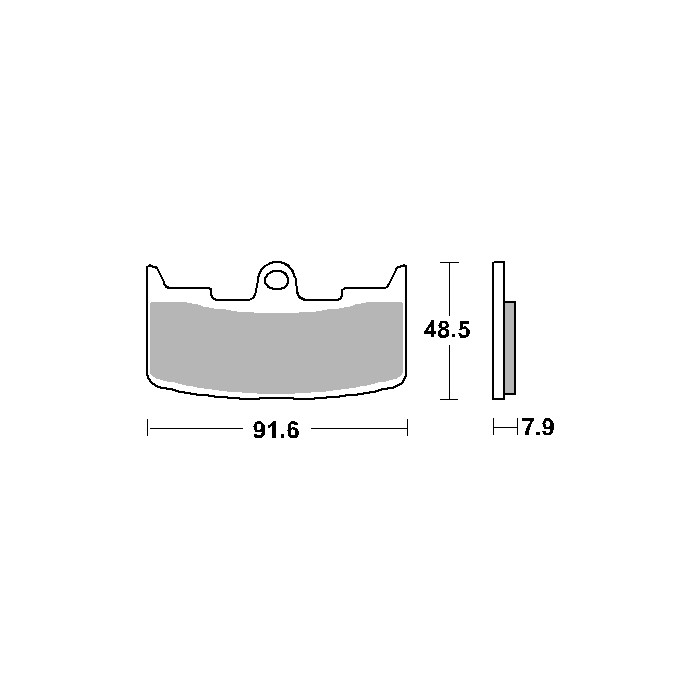 SBS brake pads KH345 STREET CERAMIC color black fits: BUELL XB9R / XB9S / XB12R / XB12S front