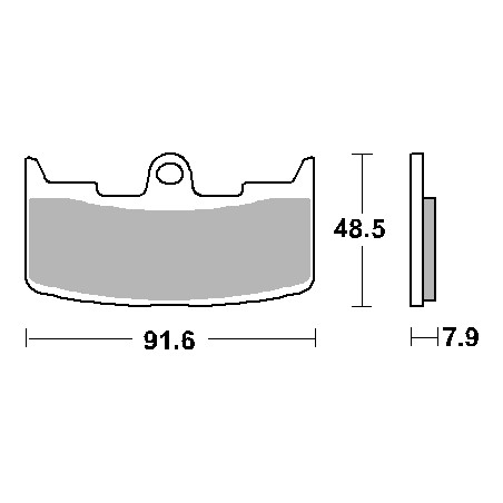 SBS brake pads KH345 STREET CERAMIC color black fits: BUELL XB9R / XB9S / XB12R / XB12S front
