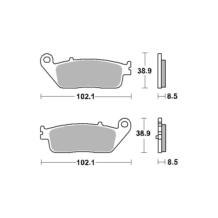SBS brake pads KH608 MAXI SINTER SINTER gold color