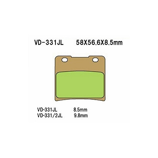 VESRAH brake pads KH103 Metalic sinter (gold color) SUZUKI VS 600 / 750 / 800 / 1400 (MADE IN JAPAN)