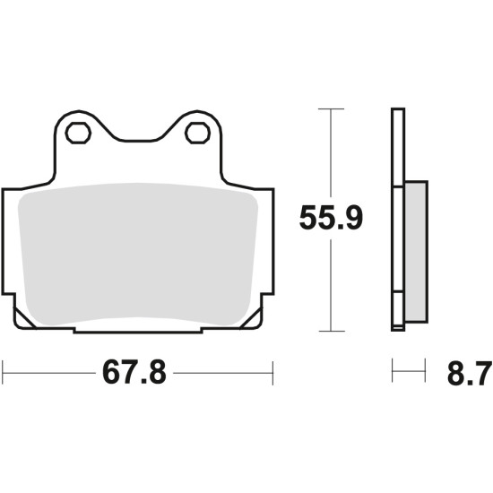 TRW LUCAS brake pads KH104 ORGANIC YAMAHA TZR 125 88-92, FZS 600 98-03, SRX 600 86-95, XJ 600 / DIVERSION 92-03, front