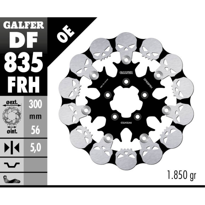 GALFER brake disc front HARLEY-DAVIDSON (300X56X5)