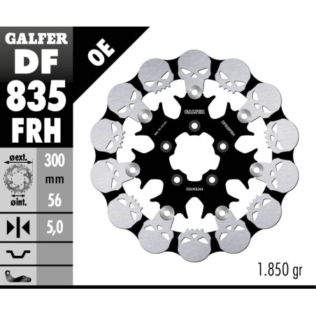 GALFER stabdžių diskas priekis HARLEY-DAVIDSON (300X56X5)