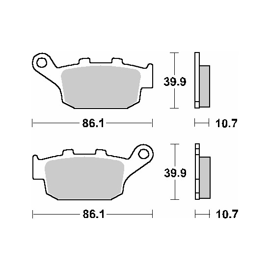 SBS brake pads KH140 STREET CERAMIC color black