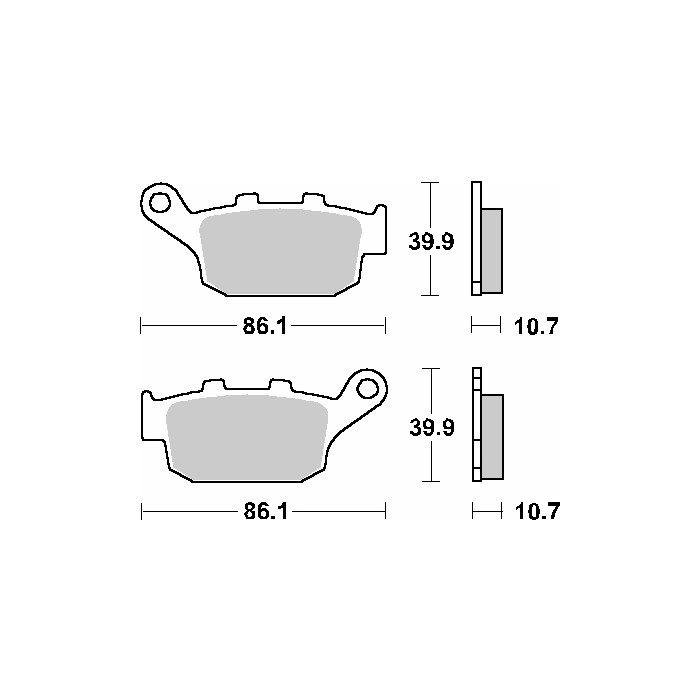 SBS brake pads KH140 STREET CERAMIC color black