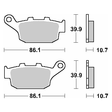SBS brake pads KH140 STREET CERAMIC color black