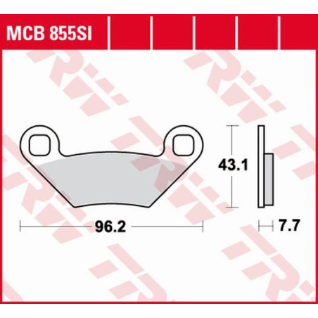 TRW LUCAS brake pads KH475 SINTER OFFROAD POLARIS SPORTSMAN 500 08-, SPORTSMAN 850 15-, FOREST / SCRAMBLER 1000 15-, pri