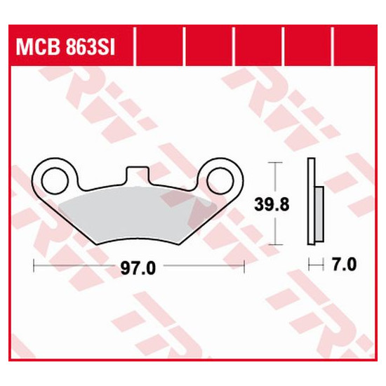 TRW LUCAS brake pads KH453 SINTER OFFROAD QUADZILLA 500 06-, front
