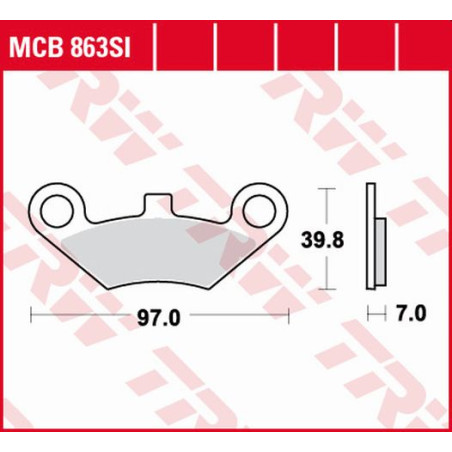 TRW LUCAS brake pads KH453 SINTER OFFROAD QUADZILLA 500 06-, front