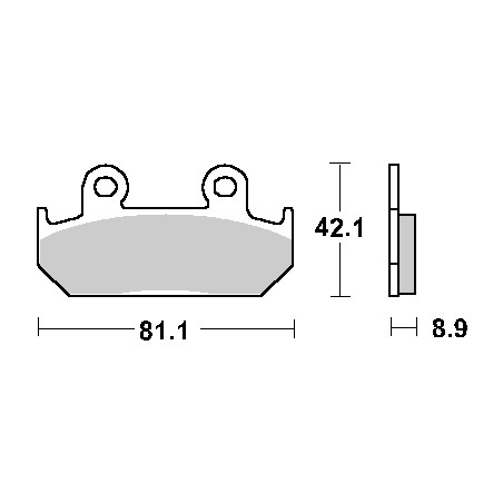 SBS brake pads KH121 STREET CERAMIC color black