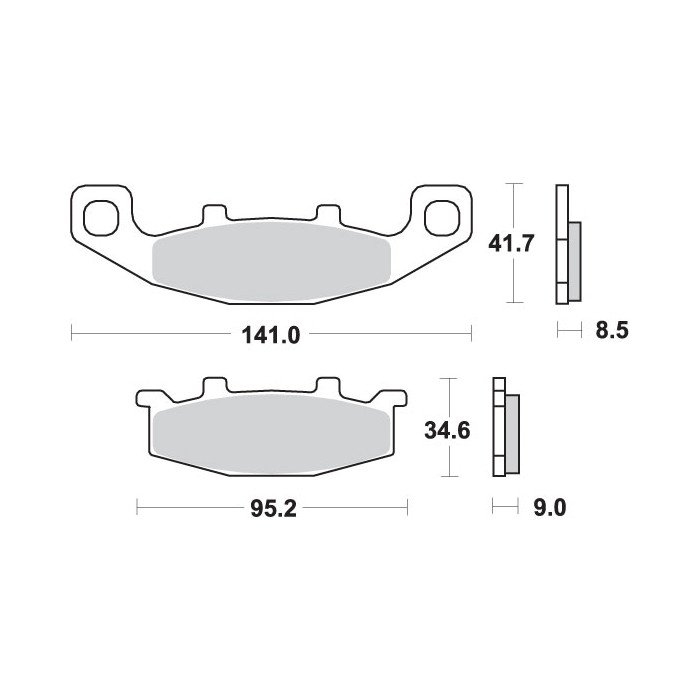 SBS brake pads KH129 STREET CERAMIC color black