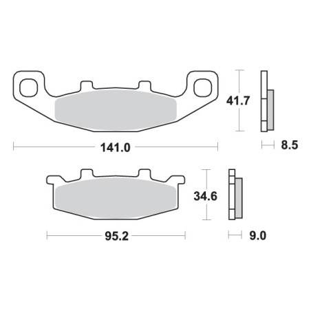 SBS brake pads KH129 STREET CERAMIC color black