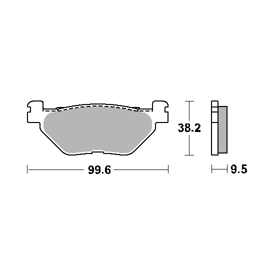 SBS brake pads KH319 / 2 STREET CERAMIC color black