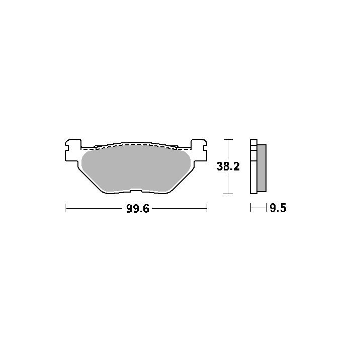 SBS brake pads KH319 / 2 STREET CERAMIC color black