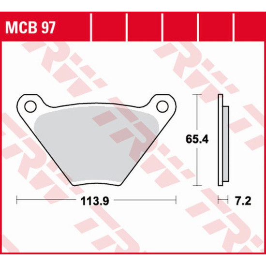 TRW LUCAS ZF brake pads KH024 / 2 ORGANIC HARLEY-DAVIDSON FL / FLH / FLHS 1200, FLH / FXB / FXE / FXEF / FXS 1340 '75-'8