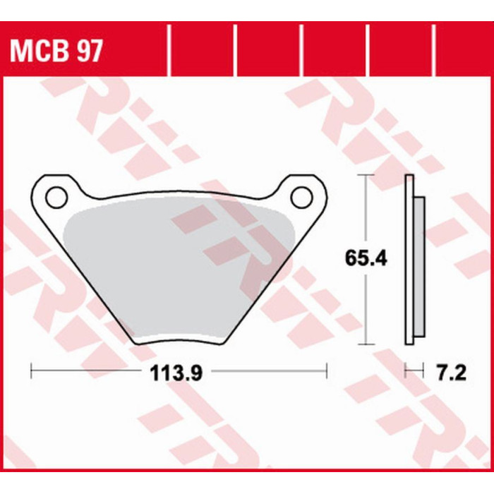 TRW LUCAS ZF brake pads KH024 / 2 ORGANIC HARLEY-DAVIDSON FL / FLH / FLHS 1200, FLH / FXB / FXE / FXEF / FXS 1340 '75-'8