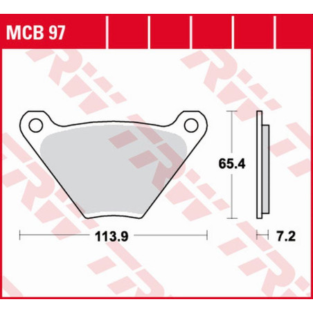 TRW LUCAS ZF stabdžių kaladėlės KH024 / 2 ORGANIC HARLEY-DAVIDSON FL / FLH / FLHS 1200, FLH / FXB / FXE / FXEF / FXS 1340 '75-'8