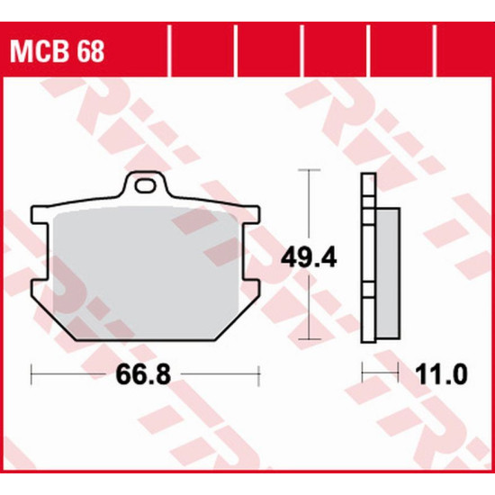 TRW LUCAS ZF brake pads KH034 ORGANIC YAMAHA XS 250 '77-'80, XS 400 '77-'82, SR 500 '78-'87, XJ 650 '80-'82, XS 650 / 75