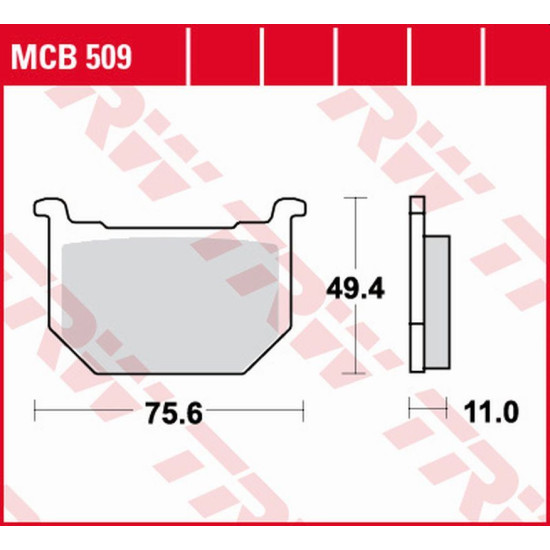 TRW LUCAS ZF brake pads KH051 ORGANIC GN 250 '82-'99, GSX 400 '80-'84, GSX 750 '80-'87, GS 850G / GS 1000G / GS 1100G '8