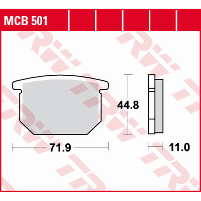 TRW LUCAS ZF brake pads KH065 ORGANIC SUZUKI GS 550 '78-'82,GR 650 '83-'89, GSX 750S KATANA '82-'84, GSX 1100E / L '80-'