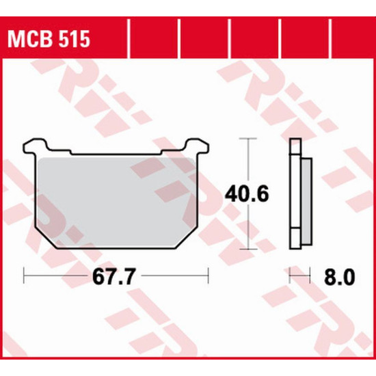 TRW LUCAS ZF brake pads KH068 ORGANIC KAWASAKI GPZ 400 / 500 '82-'84, Z 400 / 500 '81-'83, GPZ / Z / LTD 550 '80-'82, GT