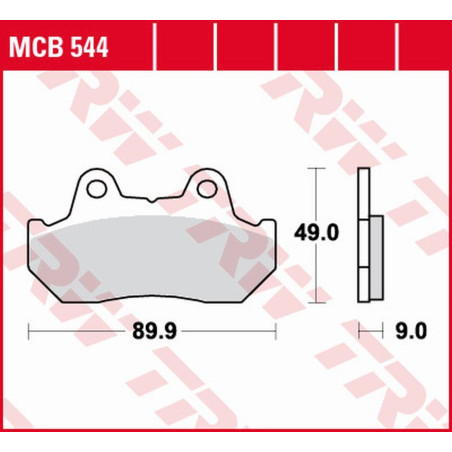 TRW LUCAS ZF brake pads KH069 KH069 / 2 / 3 ORGANIC HONDA CBX 125F '84-'88, CN 250 HELIX '86-'99, NSR 250 / 400R '85-'86