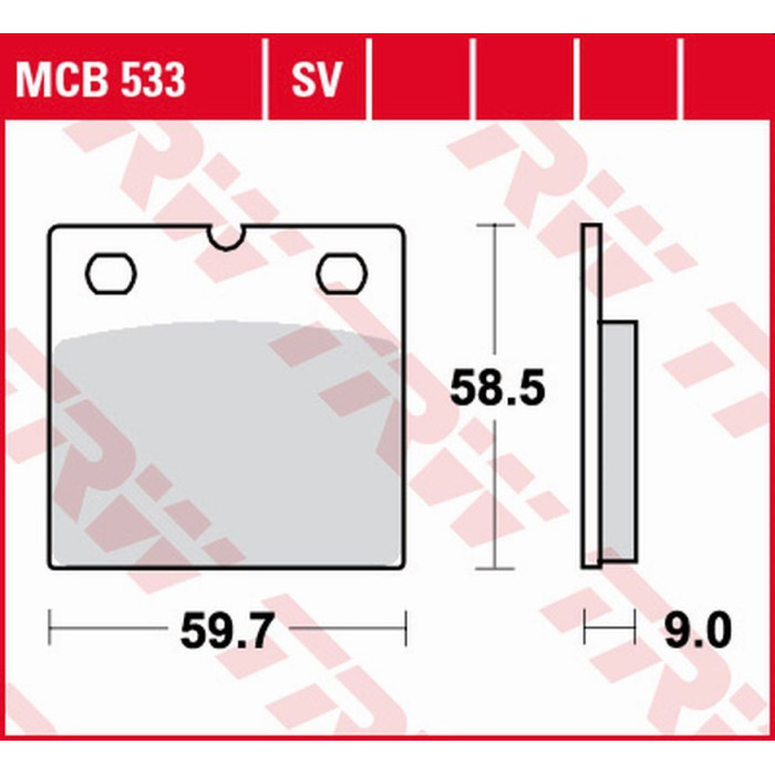 TRW LUCAS ZF brake pads KH077 ORGANIC BMW R 80 GS / PD '87-'98, R100 GS / PD '86-'96 front
