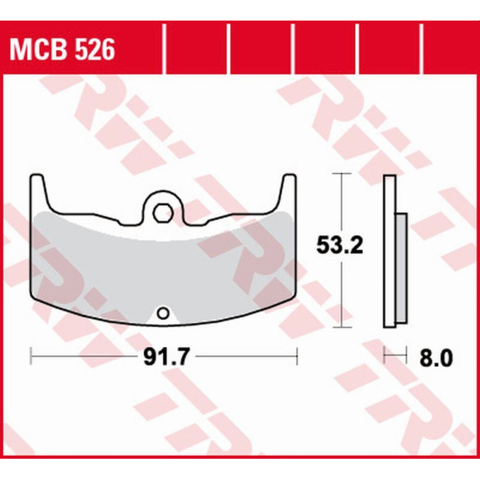 TRW LUCAS ZF brake pads KH080 ORGANIC HONDA VT 250F '83-'87, CBX 400F '82-'84, VT 500E '83-'85, CBX 550 '82-'84 front