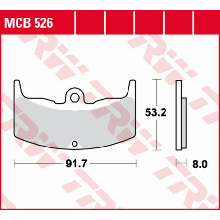 TRW LUCAS ZF brake pads KH080 ORGANIC HONDA VT 250F '83-'87, CBX 400F '82-'84, VT 500E '83-'85, CBX 550 '82-'84 front