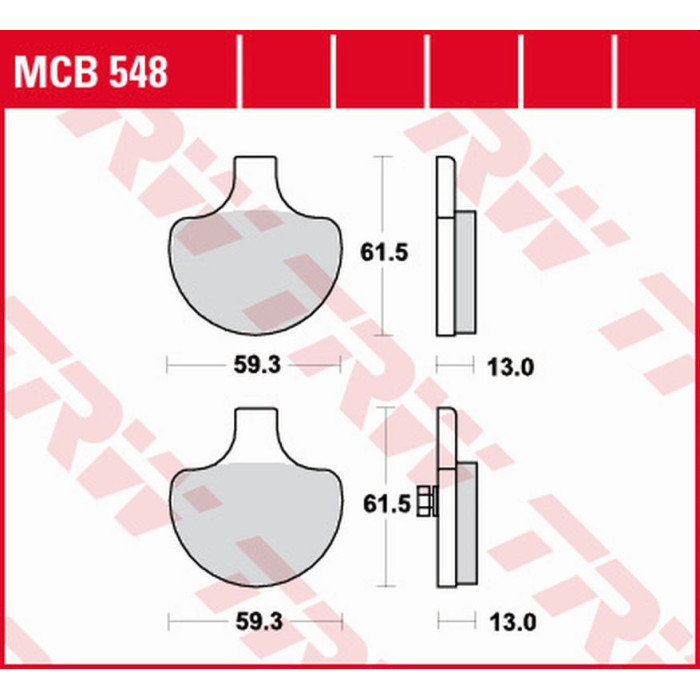 TRW LUCAS ZF brake pads KH094 ORGANIC HARLEY-DAVIDSON 883 / 1000 / 1100 / 1200 / 1340 / 1450 / 1584 / 1800 '85-'09 front