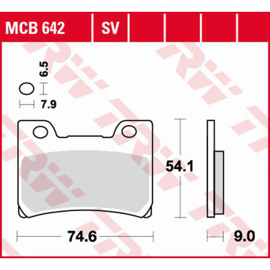 TRW LUCAS ZF brake pads KH123 ORGANIC YAMAHA FZR 1000 GENESIS '91-'93 front