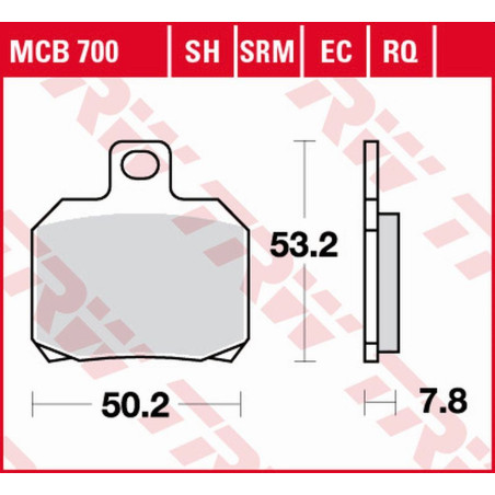 TRW LUCAS ZF brake pads KH266 ORGANIC SPORT DUCATI HYPERMOTARD 950 '19-, 1000 / 1200 MULTISTRADA, V4 PANIGALE '18-, KTM