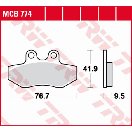 TRW LUCAS ZF stabdžių kaladėlės KH393 ORGANIC YAMAHA XC 125 X CYGNUS '04-'09 priekis