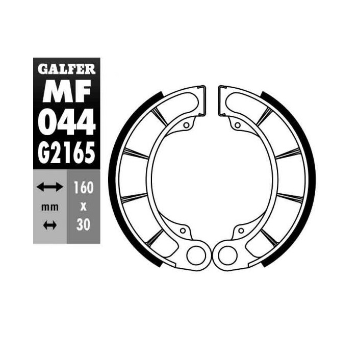 GALFER drum brake pad end SH351 HONDA FES 250 FORESIGHT '97-'01, PANTHEON 125 / 150 '98-'02, PS 250 '04-, TRX 420