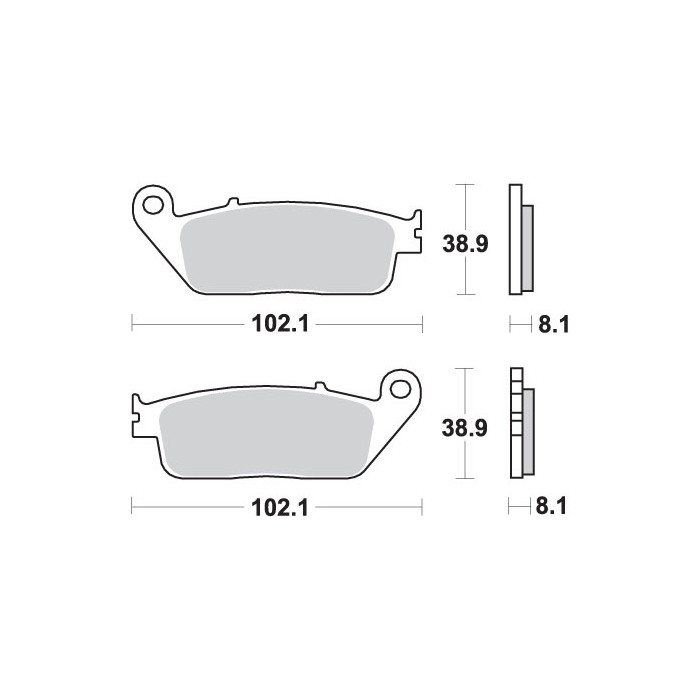 SBS brake pads KH142 / KH226 MAXI SINTER SINTER gold color