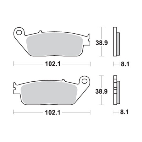 SBS brake pads KH142 / KH226 MAXI SINTER SINTER gold color