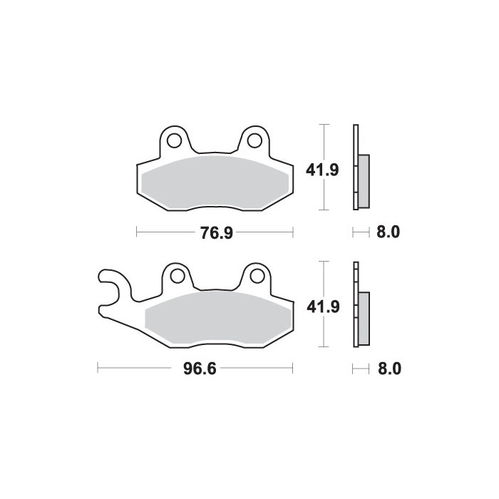 SBS brake pads KH135 / KH214 OFF-ROAD RACING SINTER gold color