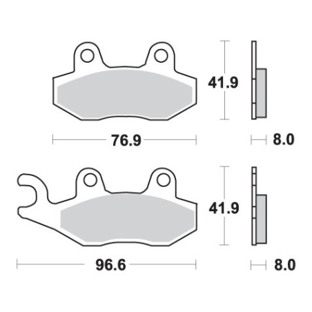 SBS brake pads KH135 / KH214 OFF-ROAD RACING SINTER gold color