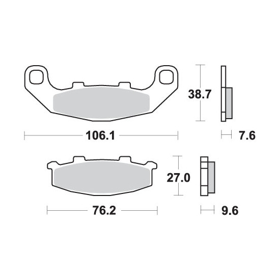 SBS brake pads KH141 STREET EXCEL SINTER gold color