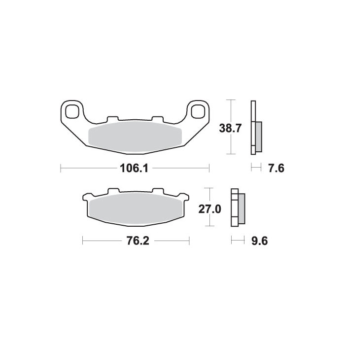 SBS brake pads KH141 STREET EXCEL SINTER gold color