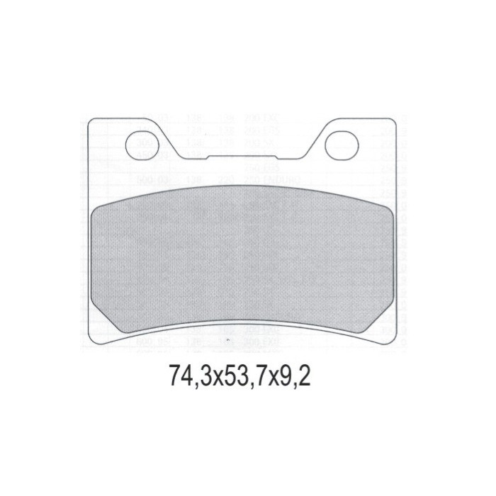 GALFER brake pads KH182 Metalic sinter (gold color) STREET