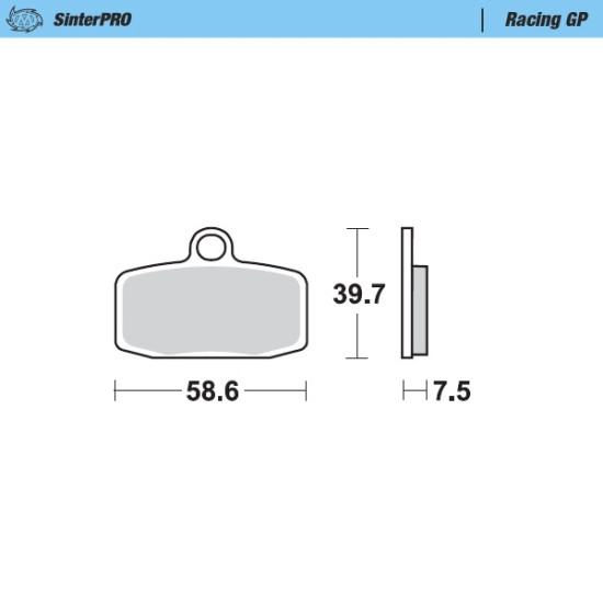 MOTO-MASTER brake pads KH612 SINTER METAL RACING: 12 (SINTERPRO SERIES RACING GP) front KTM SX85 '11-'17, 250 FREERIDE