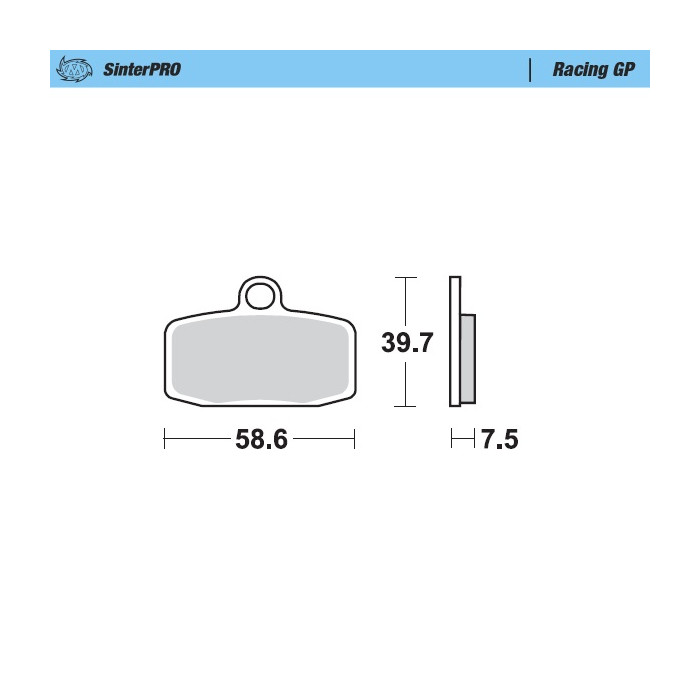 MOTO-MASTER brake pads KH612 SINTER METAL RACING: 12 (SINTERPRO SERIES RACING GP) front KTM SX85 '11-'17, 250 FREERIDE