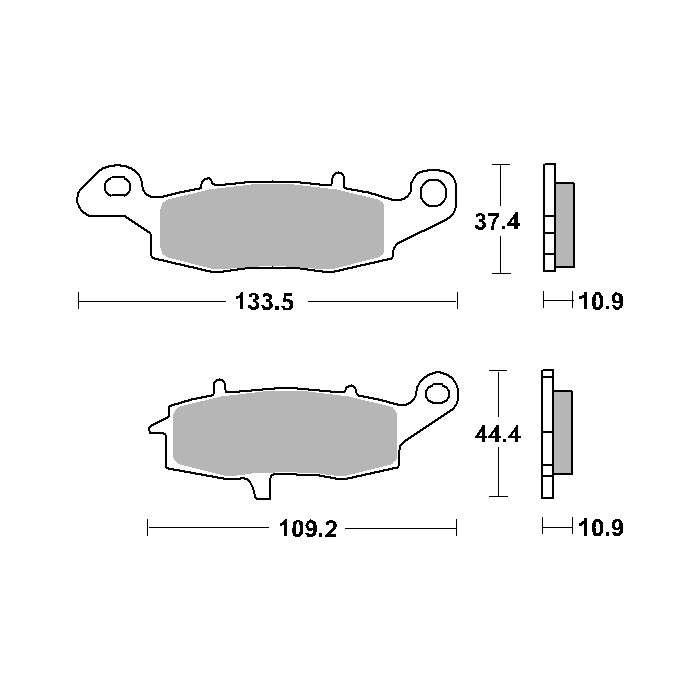 SBS brake pads KH231 / 2 STREET CERAMIC color black