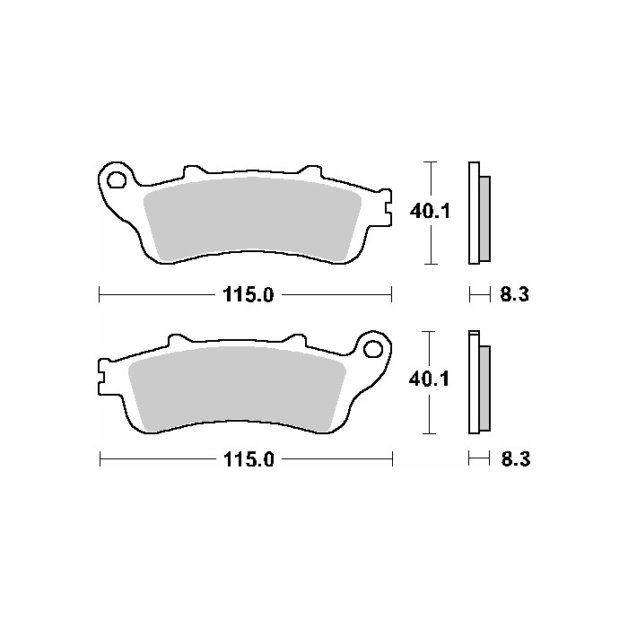 SBS brake pads KH261 / KH281 STREET CERAMIC color black fits: HONDA CBR1000RR, XL1000VAR, VFR800 rear